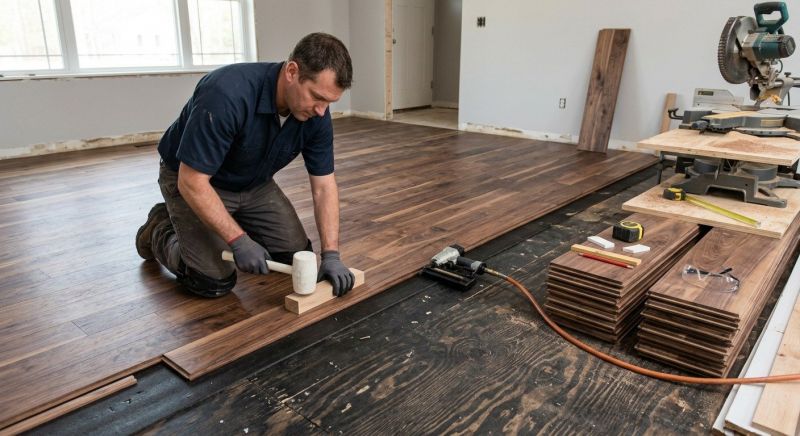 Our team working on Flooring Service projects in Waukesha County, WI