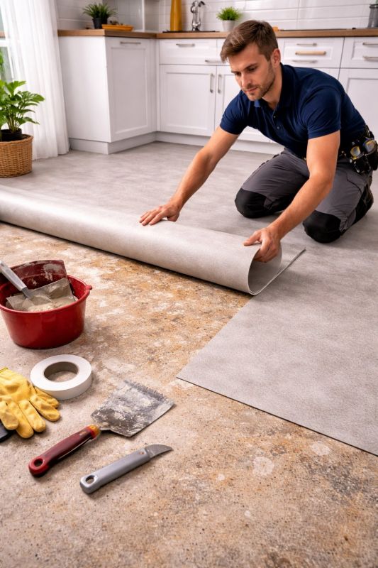 Linoleum Floor Installation in Brookfield, WI