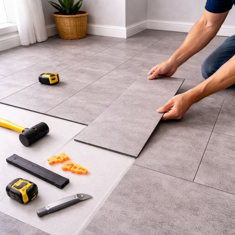 Vinyl Tile Installation in Waukesha County, WI